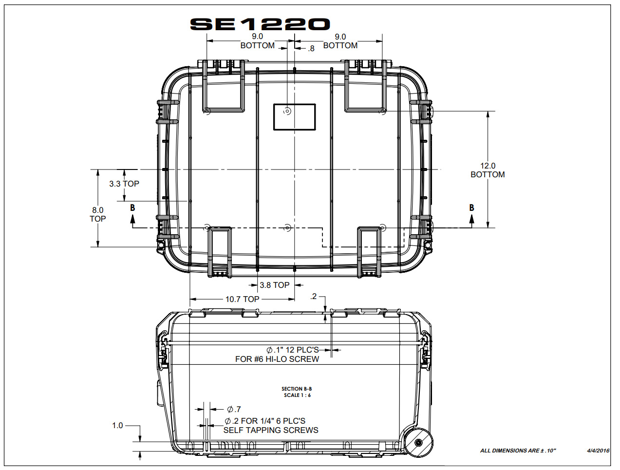 SE1220 Harderback®: Maleta de Uso Rudo