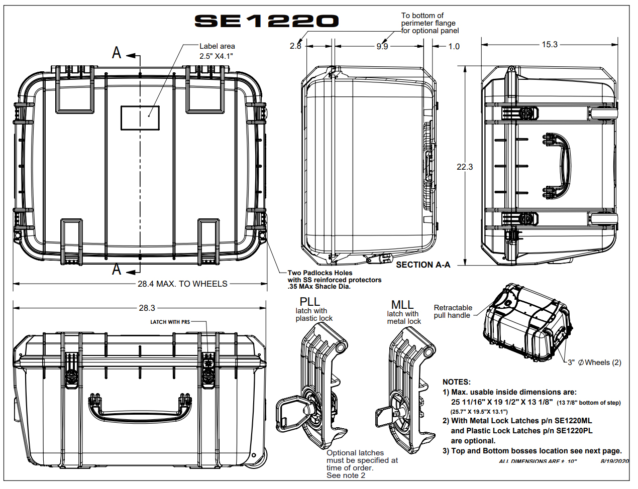 SE1220 Harderback®: Maleta de Uso Rudo